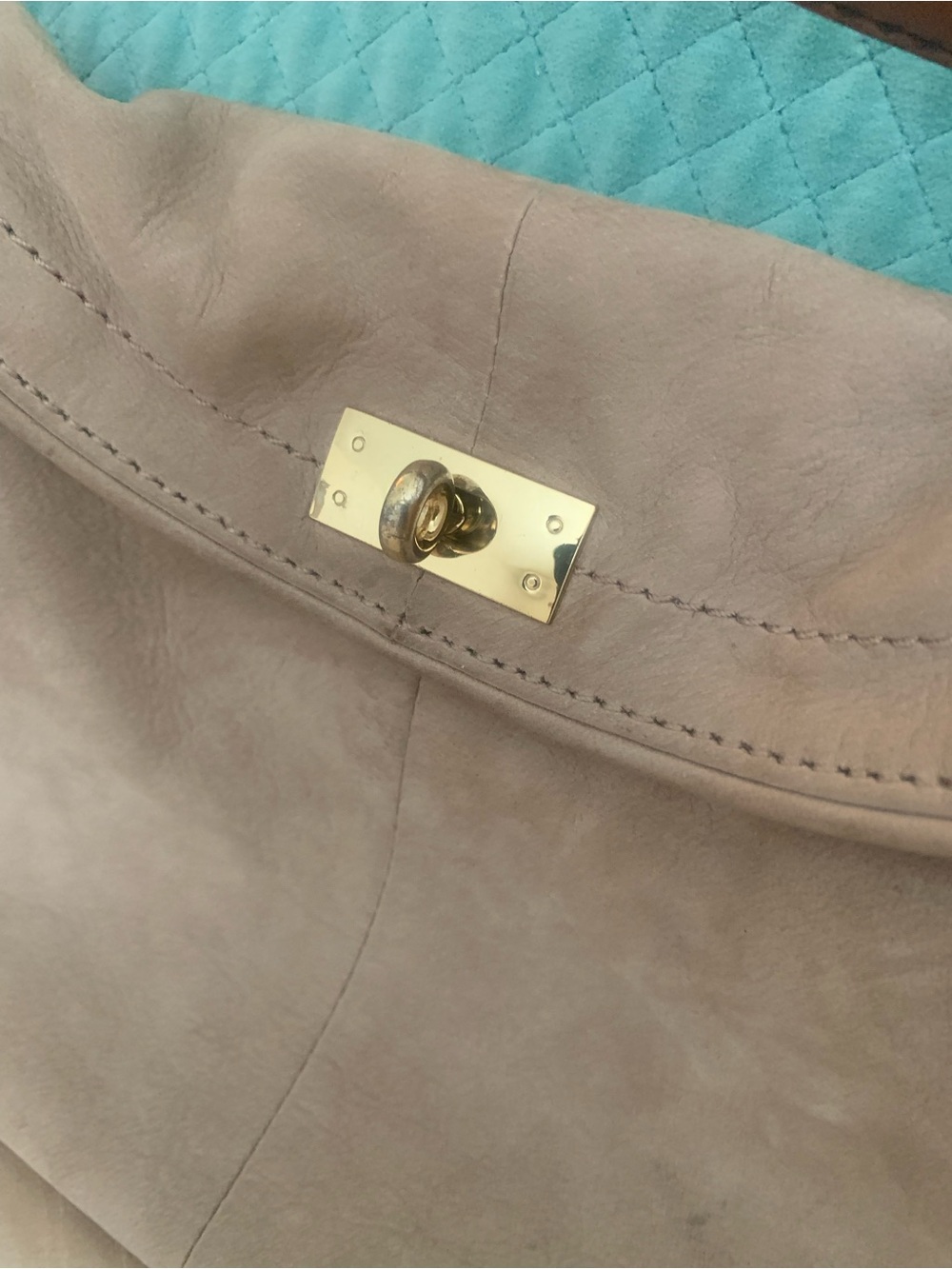 JCrew Suede Leather Gold Crossbody Shoulder Bag - Picture 3 of 11